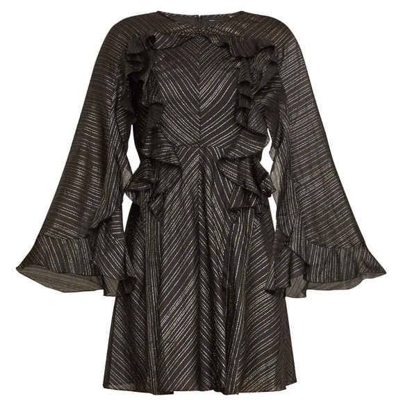 New BCBG Formal Ruffle Metallic Dress - Picture 4 of 8